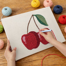 Carica l'immagine nel visualizzatore di Gallery, Punch Needle Kit con cornice - Ciliegie