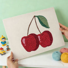 Carica l'immagine nel visualizzatore di Gallery, Punch Needle Kit con cornice - Ciliegie