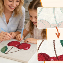 Carica l'immagine nel visualizzatore di Gallery, Punch Needle Kit con cornice - Ciliegie