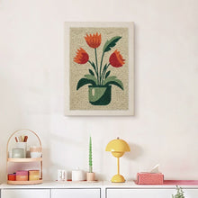 Carica l'immagine nel visualizzatore di Gallery, Punch Needle Kit con cornice - Tulipani in Fiore