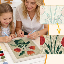 Carica l'immagine nel visualizzatore di Gallery, Punch Needle Kit con cornice - Tulipani in Fiore