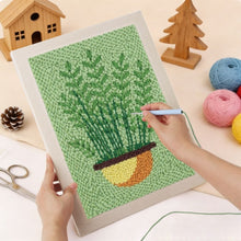 Carica l'immagine nel visualizzatore di Gallery, Punch Needle Kit con cornice - Felci in Vaso