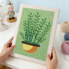 Carica l'immagine nel visualizzatore di Gallery, Punch Needle Kit con cornice - Felci in Vaso