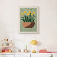 Carica l'immagine nel visualizzatore di Gallery, Punch Needle Kit con cornice - Narcisi al Sole