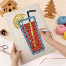 Carica l'immagine nel visualizzatore di Gallery, Punch Needle Kit con cornice - Bevanda agli Agrumi
