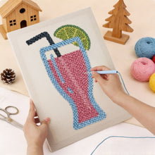 Carica l'immagine nel visualizzatore di Gallery, Punch Needle Kit con cornice - Limonata Rosa