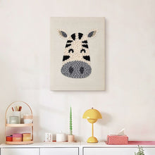 Carica l'immagine nel visualizzatore di Gallery, Punch Needle Kit con cornice - Zebra Felice