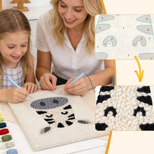 Carica l'immagine nel visualizzatore di Gallery, Punch Needle Kit con cornice - Zebra Felice