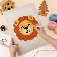 Carica l'immagine nel visualizzatore di Gallery, Punch Needle Kit con cornice - Piccolo Leone