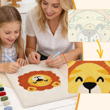 Carica l'immagine nel visualizzatore di Gallery, Punch Needle Kit con cornice - Piccolo Leone