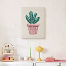 Carica l'immagine nel visualizzatore di Gallery, Punch Needle Kit con cornice - Piccolo Cactus