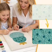 Carica l'immagine nel visualizzatore di Gallery, Punch Needle Kit con cornice - Piccolo Cactus in Fiore