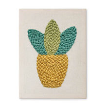 Carica l'immagine nel visualizzatore di Gallery, Punch Needle Kit con cornice - Mini Pianta Verde Figured'Art
