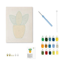 Carica l'immagine nel visualizzatore di Gallery, Punch Needle Kit con cornice - Mini Pianta Verde