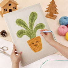 Carica l'immagine nel visualizzatore di Gallery, Punch Needle Kit con cornice - Pianta Felice