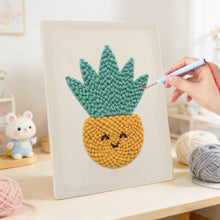 Carica l'immagine nel visualizzatore di Gallery, Punch Needle Kit con cornice - Ananas al Sole