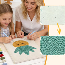 Carica l'immagine nel visualizzatore di Gallery, Punch Needle Kit con cornice - Ananas al Sole