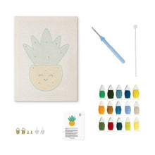 Carica l'immagine nel visualizzatore di Gallery, Punch Needle Kit con cornice - Ananas al Sole