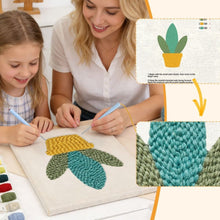 Carica l'immagine nel visualizzatore di Gallery, Punch Needle Kit con cornice - Succulenta Dorata