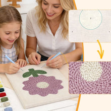 Carica l'immagine nel visualizzatore di Gallery, Punch Needle Kit con cornice - Fiore di Lillà