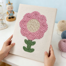 Carica l'immagine nel visualizzatore di Gallery, Punch Needle Kit con cornice - Petali Rosa