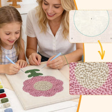 Carica l'immagine nel visualizzatore di Gallery, Punch Needle Kit con cornice - Petali Rosa