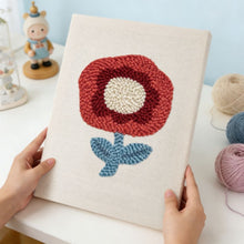 Carica l'immagine nel visualizzatore di Gallery, Punch Needle Kit con cornice - Fioritura Cremisi