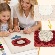 Carica l'immagine nel visualizzatore di Gallery, Punch Needle Kit con cornice - Fioritura Cremisi