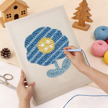 Carica l'immagine nel visualizzatore di Gallery, Punch Needle Kit con cornice - Fiore Blu