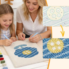 Carica l'immagine nel visualizzatore di Gallery, Punch Needle Kit con cornice - Fiore Blu