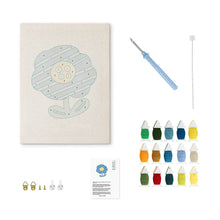 Carica l'immagine nel visualizzatore di Gallery, Punch Needle Kit con cornice - Fiore Blu