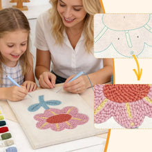 Carica l'immagine nel visualizzatore di Gallery, Punch Needle Kit con cornice - Fiore Delicato