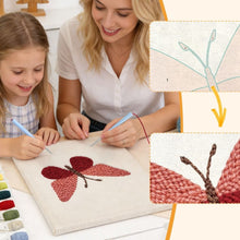 Carica l'immagine nel visualizzatore di Gallery, Punch Needle Kit con cornice - Ali Cremisi