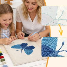 Carica l'immagine nel visualizzatore di Gallery, Punch Needle Kit con cornice - Ali blu