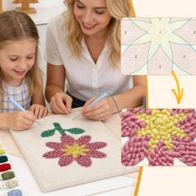 Carica l'immagine nel visualizzatore di Gallery, Punch Needle Kit con cornice - Petali di Primavera