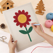 Carica l'immagine nel visualizzatore di Gallery, Punch Needle Kit con cornice - Fiore Radioso