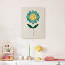 Carica l'immagine nel visualizzatore di Gallery, Punch Needle Kit con cornice - Fiore Cielo Blu