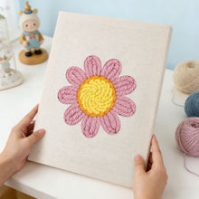 Carica l'immagine nel visualizzatore di Gallery, Punch Needle Kit con cornice - Margherita Rosa