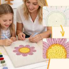 Carica l'immagine nel visualizzatore di Gallery, Punch Needle Kit con cornice - Margherita Rosa