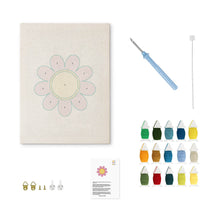 Carica l'immagine nel visualizzatore di Gallery, Punch Needle Kit con cornice - Margherita Rosa