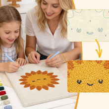 Carica l'immagine nel visualizzatore di Gallery, Punch Needle Kit con cornice - Sole Sorridente