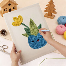 Carica l'immagine nel visualizzatore di Gallery, Punch Needle Kit con cornice - Succulenta Felice