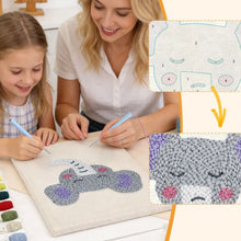 Carica l'immagine nel visualizzatore di Gallery, Punch Needle Kit con cornice - Piccolo Elefante