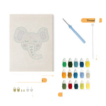 Carica l'immagine nel visualizzatore di Gallery, Punch Needle Kit con cornice - Piccolo Elefante