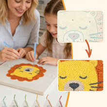 Carica l'immagine nel visualizzatore di Gallery, Punch Needle Kit con cornice - Leone Addormentato