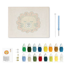 Carica l'immagine nel visualizzatore di Gallery, Punch Needle Kit con cornice - Leone Addormentato
