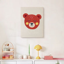 Carica l'immagine nel visualizzatore di Gallery, Punch Needle Kit con cornice - Orso Coccoloso