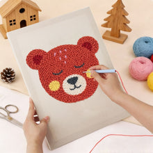 Carica l'immagine nel visualizzatore di Gallery, Punch Needle Kit con cornice - Orso Coccoloso