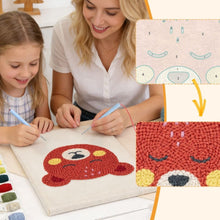 Carica l'immagine nel visualizzatore di Gallery, Punch Needle Kit con cornice - Orso Coccoloso