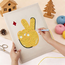 Carica l'immagine nel visualizzatore di Gallery, Punch Needle Kit con cornice - Peace and Shine